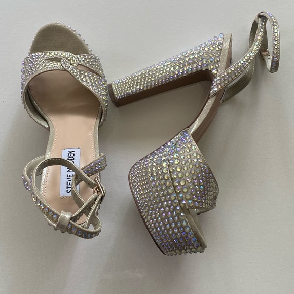 Steve Madden Rhinestone Platform Heels - Picture 3 of 10